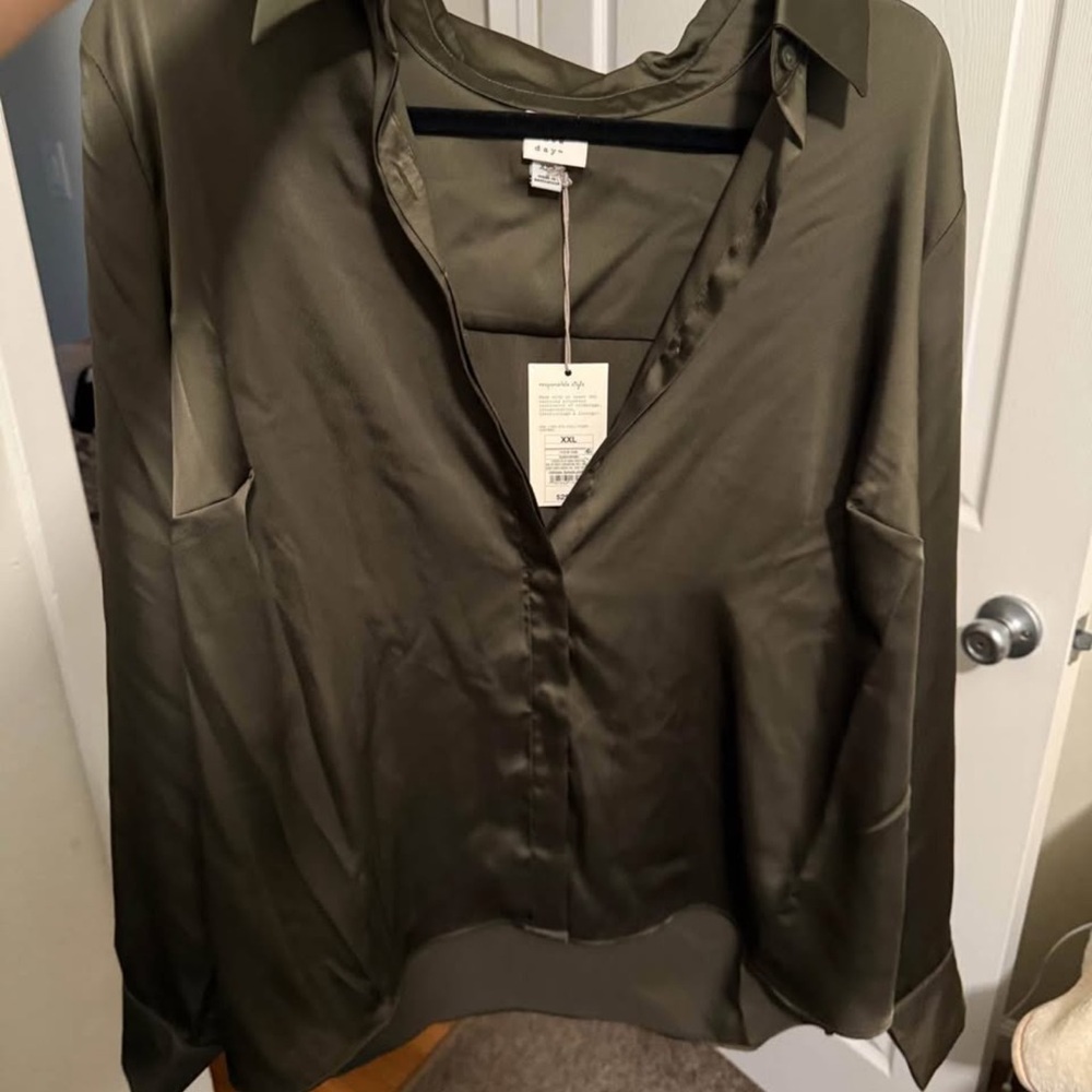 Target Olive Button Down Shirt